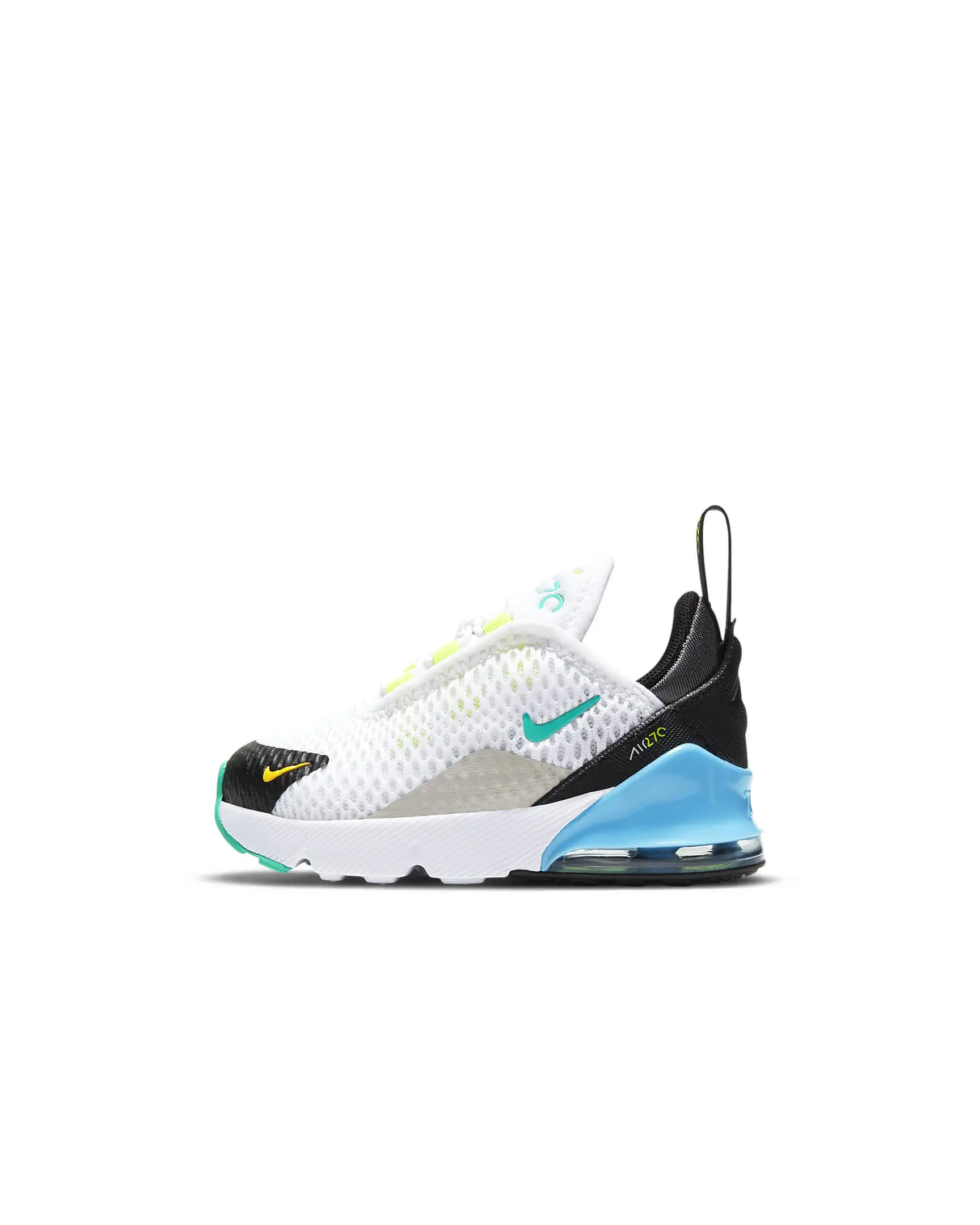 Toddler's Nike Air Max 270 White/Hyper Jade-Black (DJ4606 100)