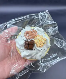 Cute realistic cake with whipped cream taba squishy