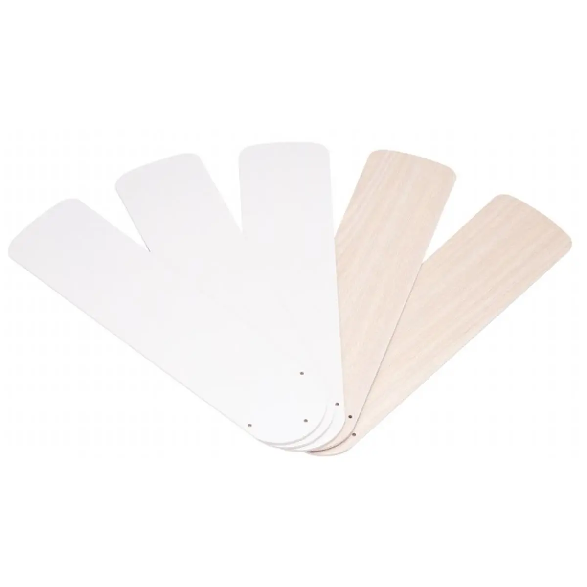 212 MAIN 5-Count Reversible Finish Ceiling Fan Blades (52 in., White & Bleached Oak, Westinghouse Lighting Compatible)