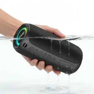 ZEALOT Small Bluetooth Speaker, 20W HIFI Audio & RGB Lights, IPX5 Waterproof Design, 3600mAh Long Play, BT5.4 & Multi-Modes for Hiking, Cycling & Beach Activities.