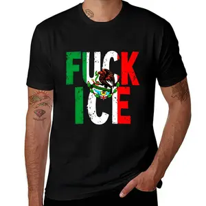 SummitRush 100% Cotton Trendy Casual T - Shirt With Inspirational "FUCK ICE" Quote Print For American Women Golf Gift T-Shirt For Men And Women