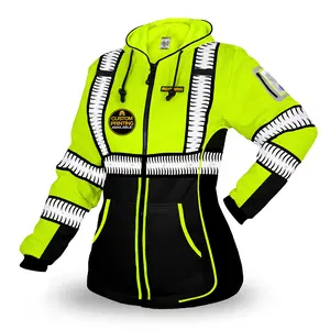 KwikSafety PREMIUM ROGUE Safety Hoodie for Women Class 3 Womenswear ANSI OSHA Reflective Fleece Hi Viz Construction Gear - Model No.: KS5519