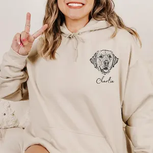 Custom Pet Hoodie Using Pet Photo, Custom Dog Name Hoodie, Personalized Dog Hoody, Custom Dog Face Hoodie, Custom Pet Hooded Sweashirt