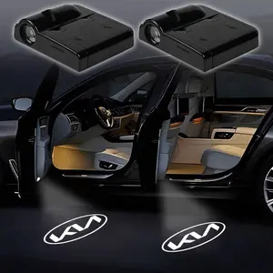 2pcs LED Car Interior Door Welcome Light, Ghost Shadow Projector Logo Light for Kia Cerato 2005-2012, Decoration Auto Accessories