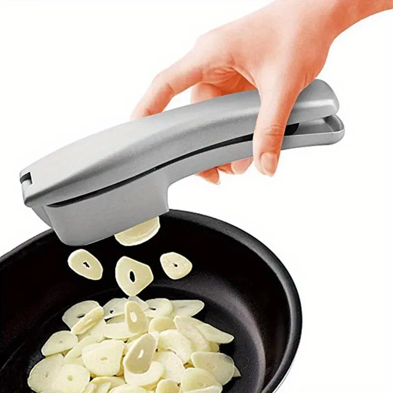 1pc, Garlic Press, Multifunctional Garlic Press, Garlic Chopper, Zinc Alloy Garlic Slicer, Metal Garlic Mincer, Washable Garlic Crusher, Kitchen Garlic Chopper, Ginger Squeezer, Garlic Masher, Garlic Mincer, Kitchen Stuff, Kitchen Accessories