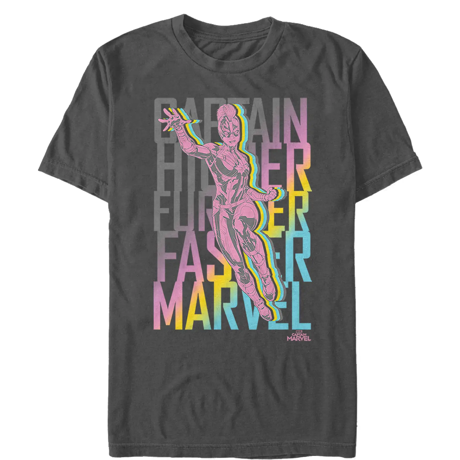 Men's Marvel Captain Marvel Rainbow Mantra T-Shirt