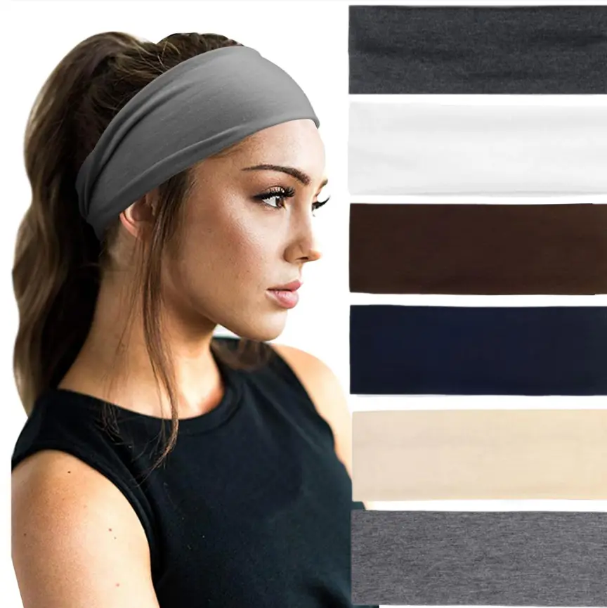 Solid Color Hair Band (6pcs), Casual Wide Elastic Hair Band for Women & Girls, Minimalist Headwear Suitable for Daily Life, Fashion Hair Accessories for Party, Daily Clothing Decor, Solid Color Headband, Elastic Headbands
