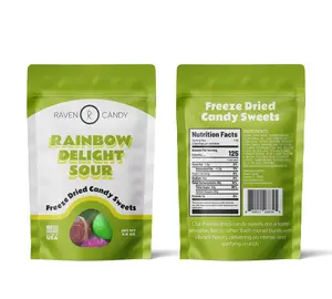 Raven Candy Rainbow Delight Sour Freeze Dried Candy 3 oz Sweet Snack Tangy Bite