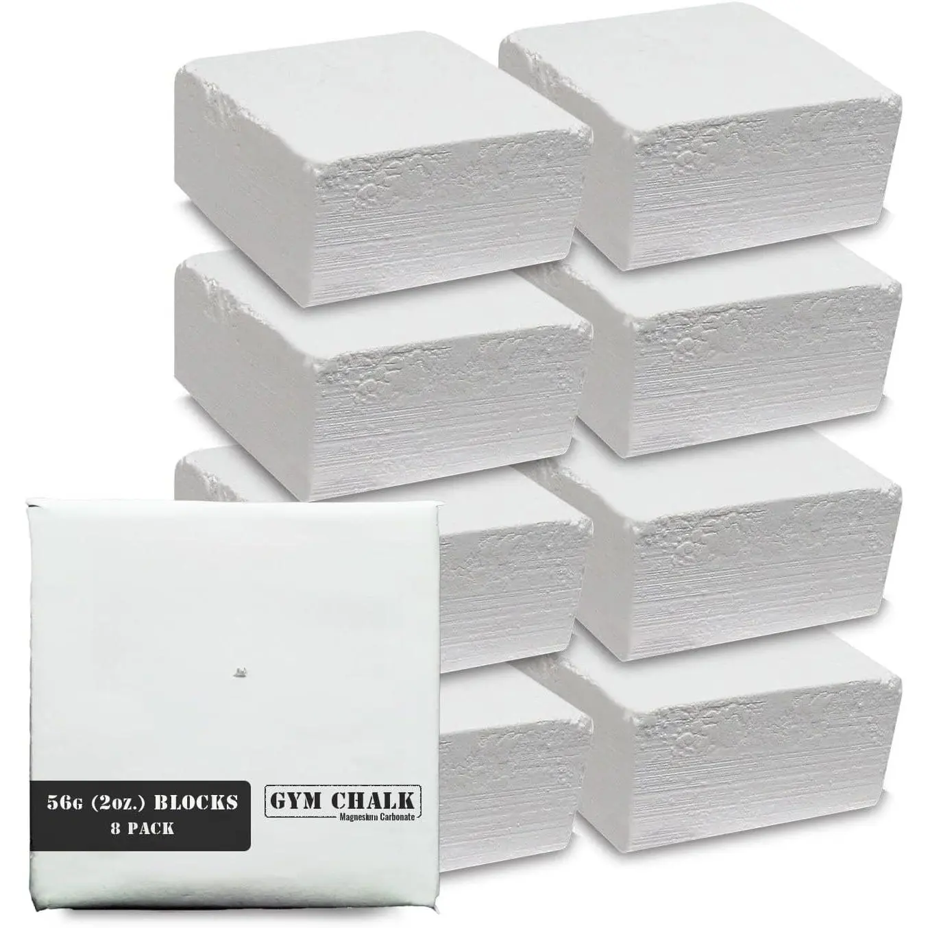 - Gym Chalk Blocks - Pure Magnesium Carbonate Chalk for Weightlifting, Rock Climbing, Gymnastics, and Workout - Non Slip Grip for Hands, No Blisters and Tears - (8 pcs, 56g)