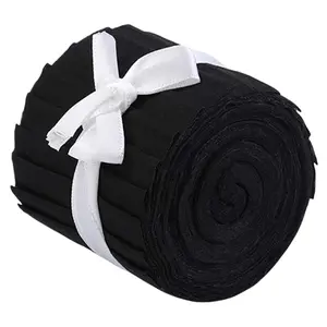 Sewing Cotton Fabric Square Black Cake Roll Cloth Strips for Baking Crafts