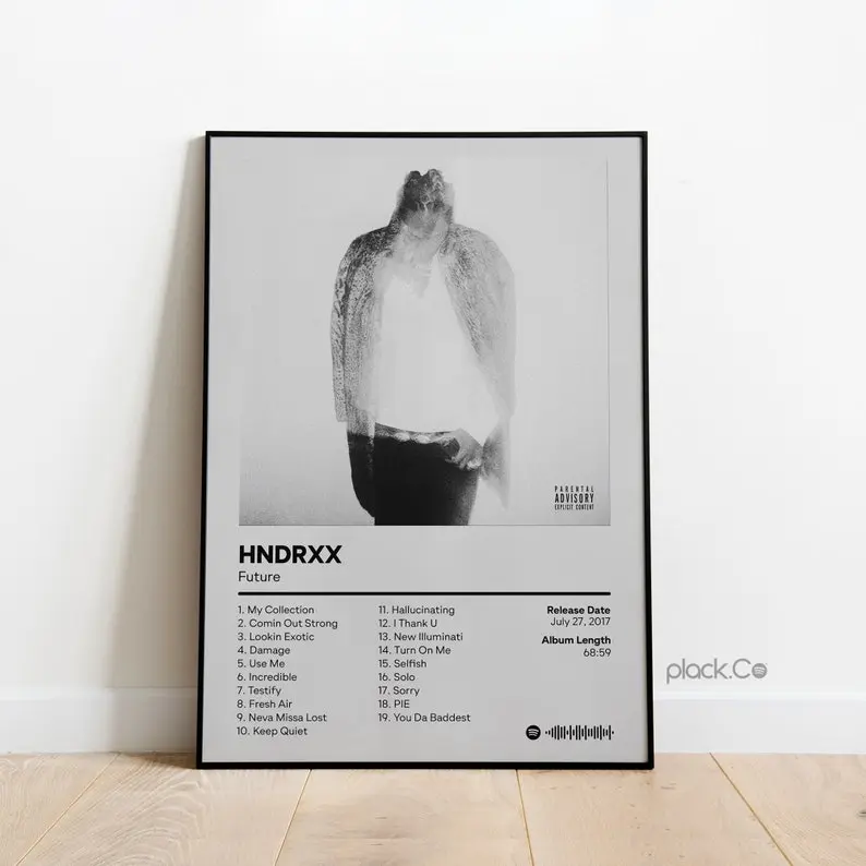 Future - HNDRXX - Hip Hop Album Poster - Custom Album Cover - Future Rapper - Custom Album Poster - Future Print - Gift Idea - Future Poster
