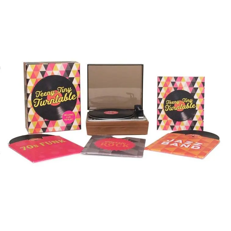 Teeny-Tiny Turntable: Includes 3 Mini-Lps to Play! [With Battery] -- Running Press, Mixed Media Product
