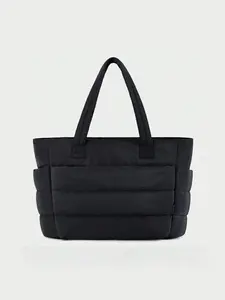 Women's Handbag, Lightweight Puffy Shoulder Bag, Perfect for Travel Work Beach Gym Shopping School, Large Capacity Waterproof Portable, Quilted Puffer Tote