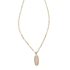 Kendra Scott Eva Quartz Small 14K Gold Over Brass Long Pendant Necklace - Rose