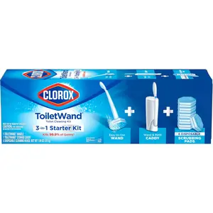 Toiletwand Toilet Cleaning Kit, Toiletwand, Caddy and 6 Refills, Pack of 6 (Pack May Vary) Clorox