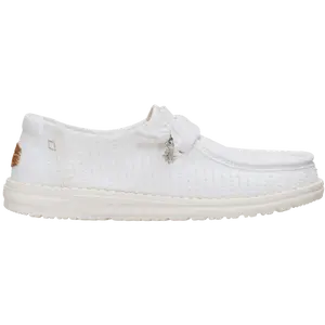 HEYDUDE Wendy Frayed Canvas - Comfortable Slip on Shoes HEYDUDE Wendy Frayed Canvas - Comfortable Slip on Shoes