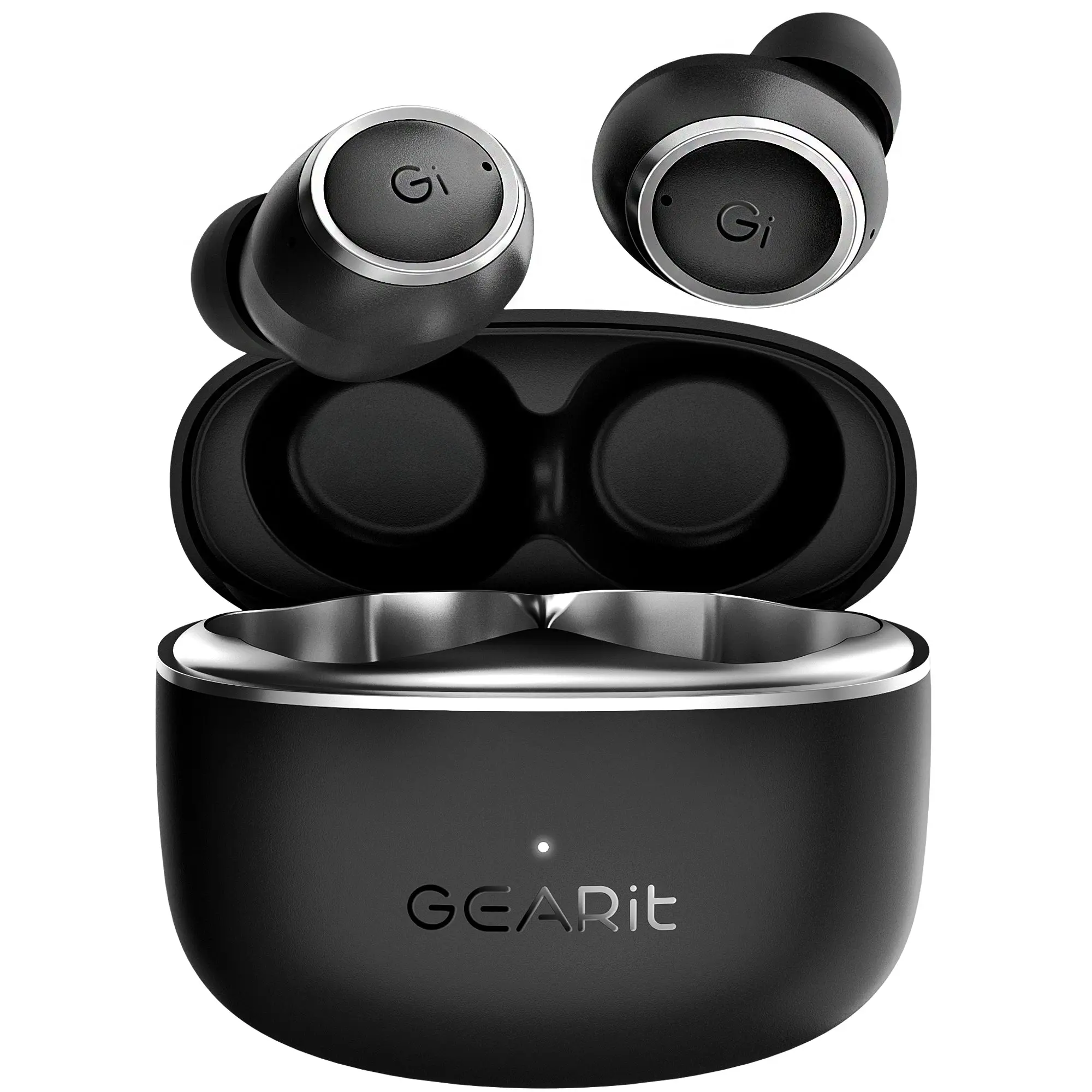 GEARit True Wireless Bluetooth In-Ear Earbuds - Compatible with iPhone, Android, Wearable Tech for Games - 22H Playtime, 98.5% Active Noise Cancellation, HD Sound, Smart Touch Control, 5.4 Bluetooth, Charging Batteries Support