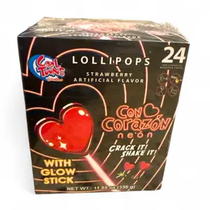 Con Corazon Neon Glow Lollipops-Hearts