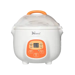 NARITA 0.7L Mini Multi-Cooker Rice Cooker & Slow Cooker, Digital Stew Pot for Porridge, Soup, Dessert - NSF-70DG, US Stock
