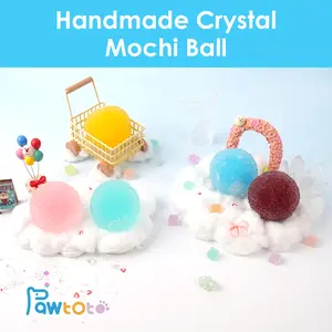 Ship Incl-Pawtoto Handcrafted Crystal Mochi Ball Squishy Toy Handmade TPR Soft Stress Relief Fidget Sensory Grippie Set for Relaxation and Gift Giving #Summervibes