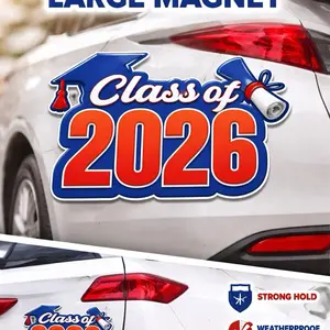 2026 Graduate Magnet for Car or Fridge Personalizable Decorative Magnet for Graduates 7inches