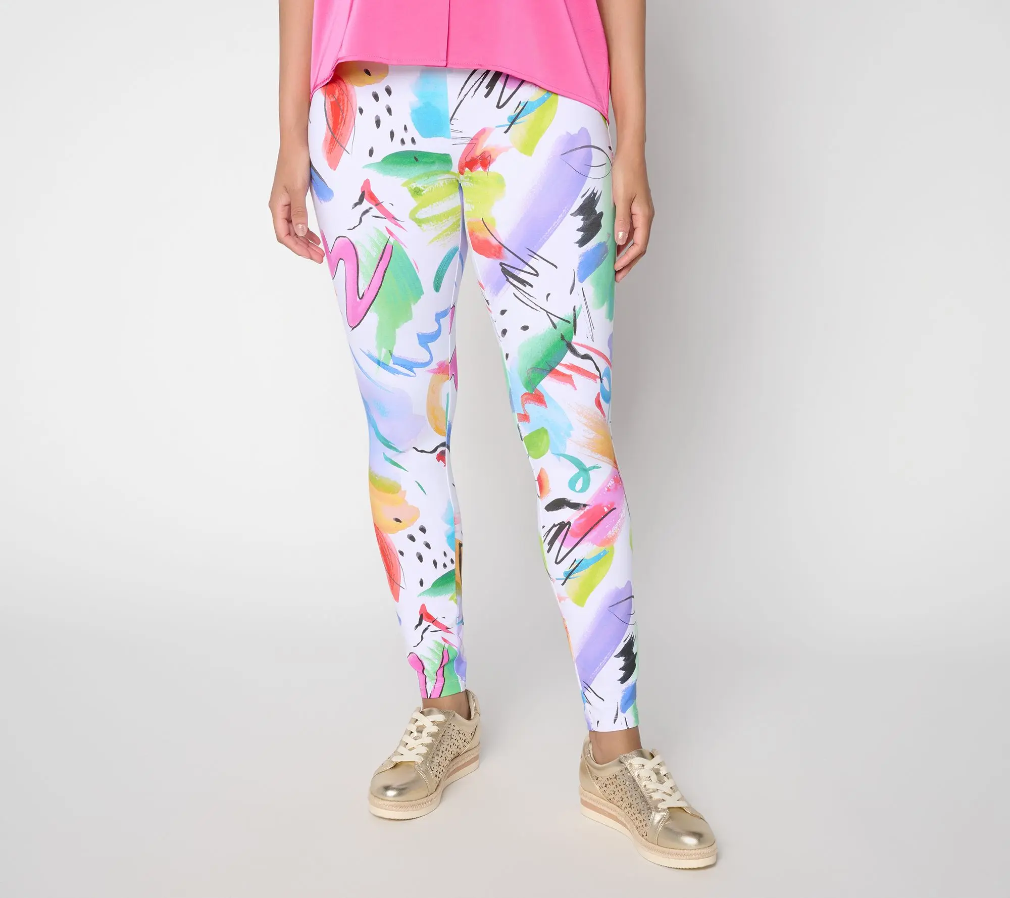 Flex by Aimee Kestenberg Print or Solid Knit Ankle Leggings