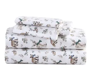 Eddie Bauer Woo dland Friends B eige Cotton Ful l Sheet Set