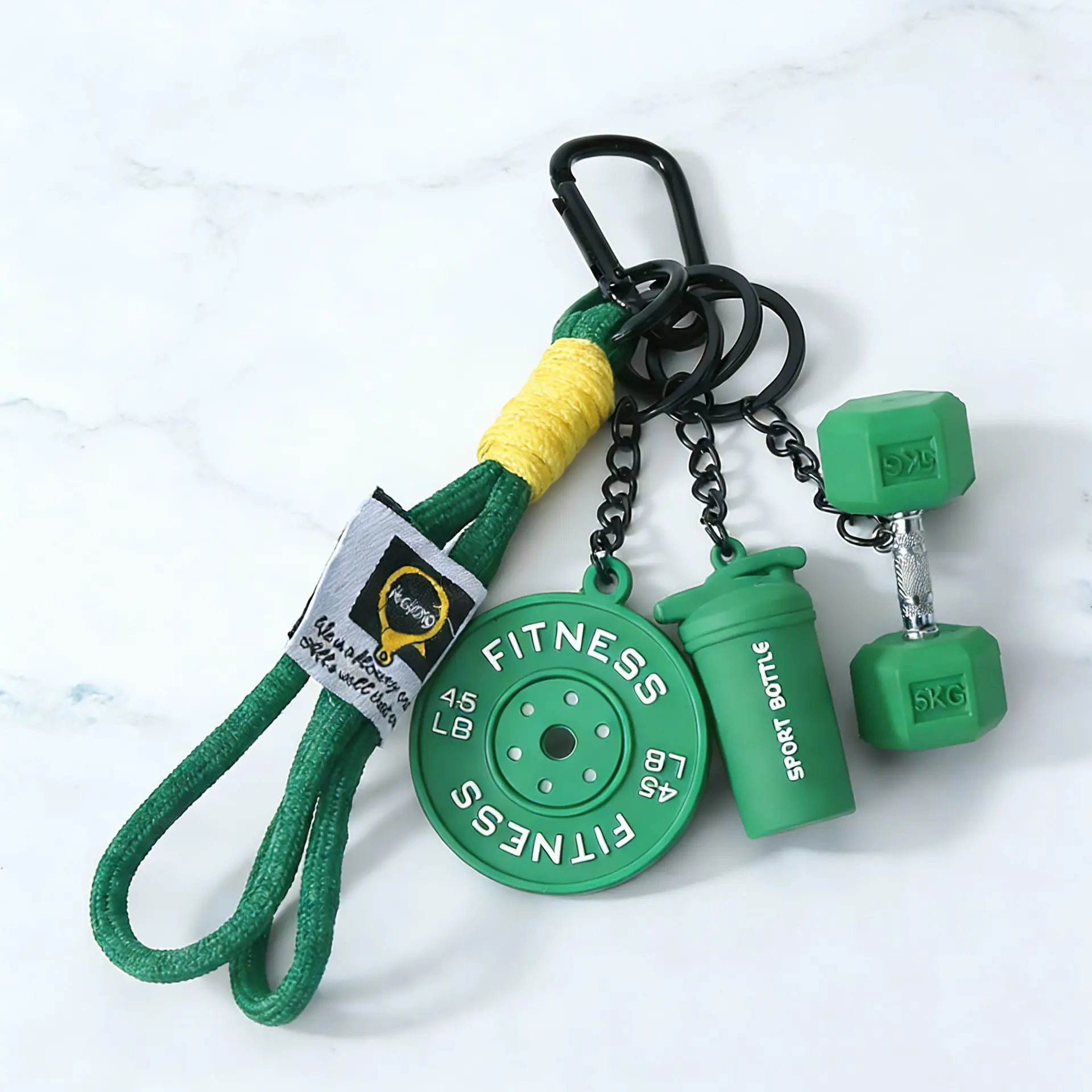 Dumbbell & Weights Keychain, Bag Purse Charms Gift for fitness Women and Men, Cute Mini Car Key Chains for Gym Unique Father's Day Gift For Dad Desktop Decor boyfriend birthday gift gifts for boyfriend
