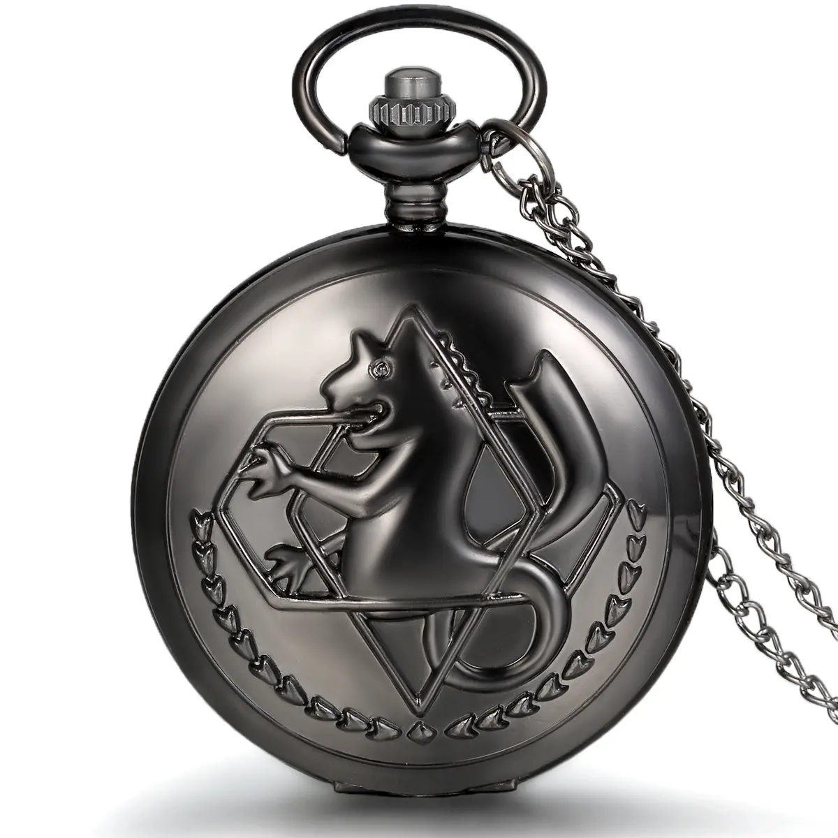 OIDEA Seahorse Roman Numeral Dial Quartz Pocket Watch - Alloy Long Chain Necklace Fob Watch, Men's Fashionable Analog Casual Accessory, Analog Watches, Casual Quartz Watch