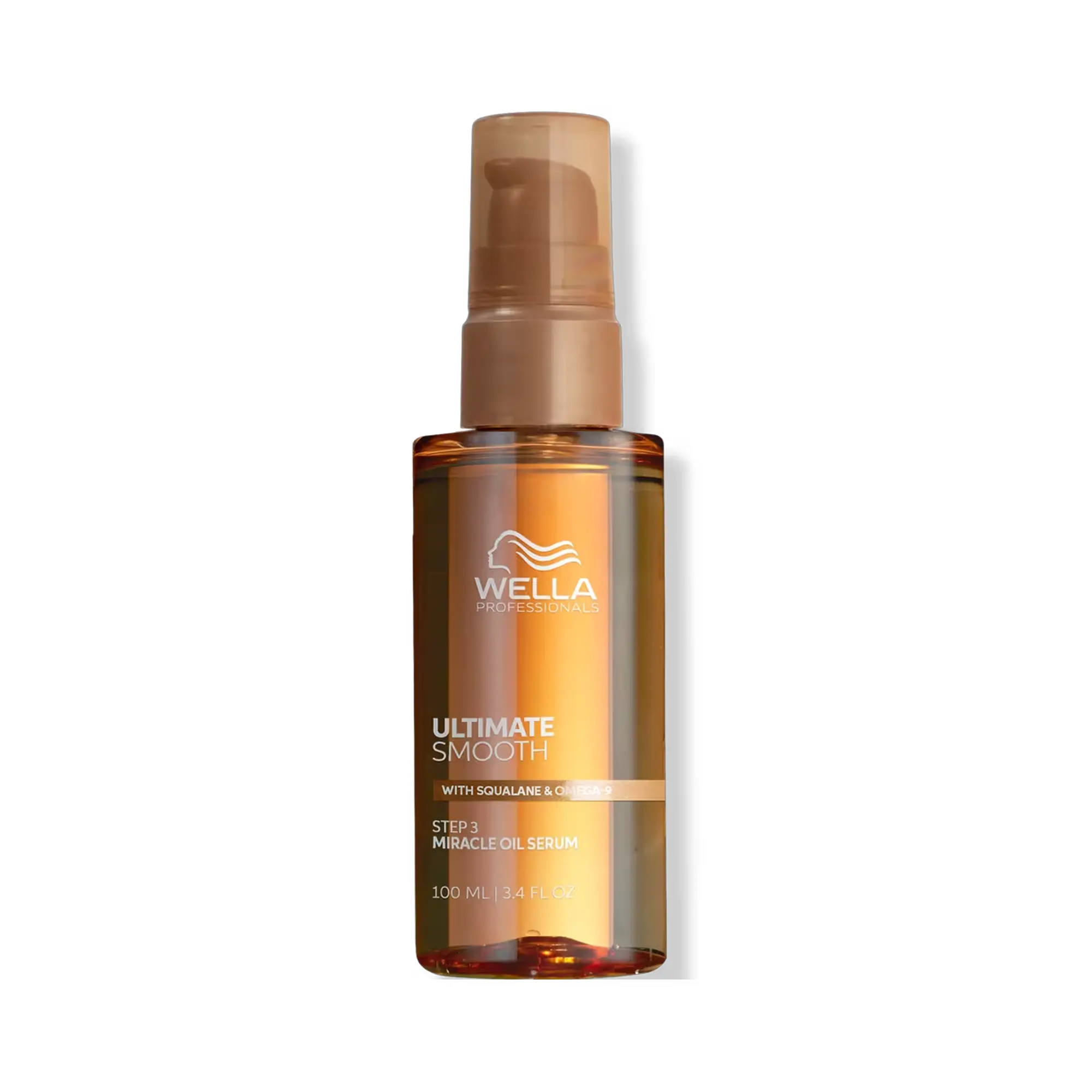 Wella Professionals Ultimate Smooth Miracle Oil Serum, 96-Hour Frizz Control, Heat & UV Protectant, Deep Nourishment for Smoother Hair, Floral Scent, Silky, Luxurious, Weightless, Jasmine Blend, Haircare, Salon, Vanilla, Peach