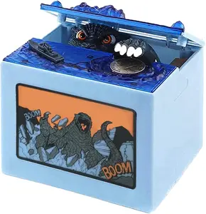 Creative Movie Dinosaur Piggy Bank Stealing Coin Musical Moving Monster Money Box Birthday Christmas Best Gifts for Boys