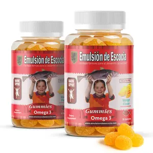 Emulsion de Escocia Kids' Omega 3 Gummies, Mango Flavor with Vitamins & Zinc for Immune Support, 30 Gummies per Pack - 2-Pack for US Children, Chewable, Essential Nutrients