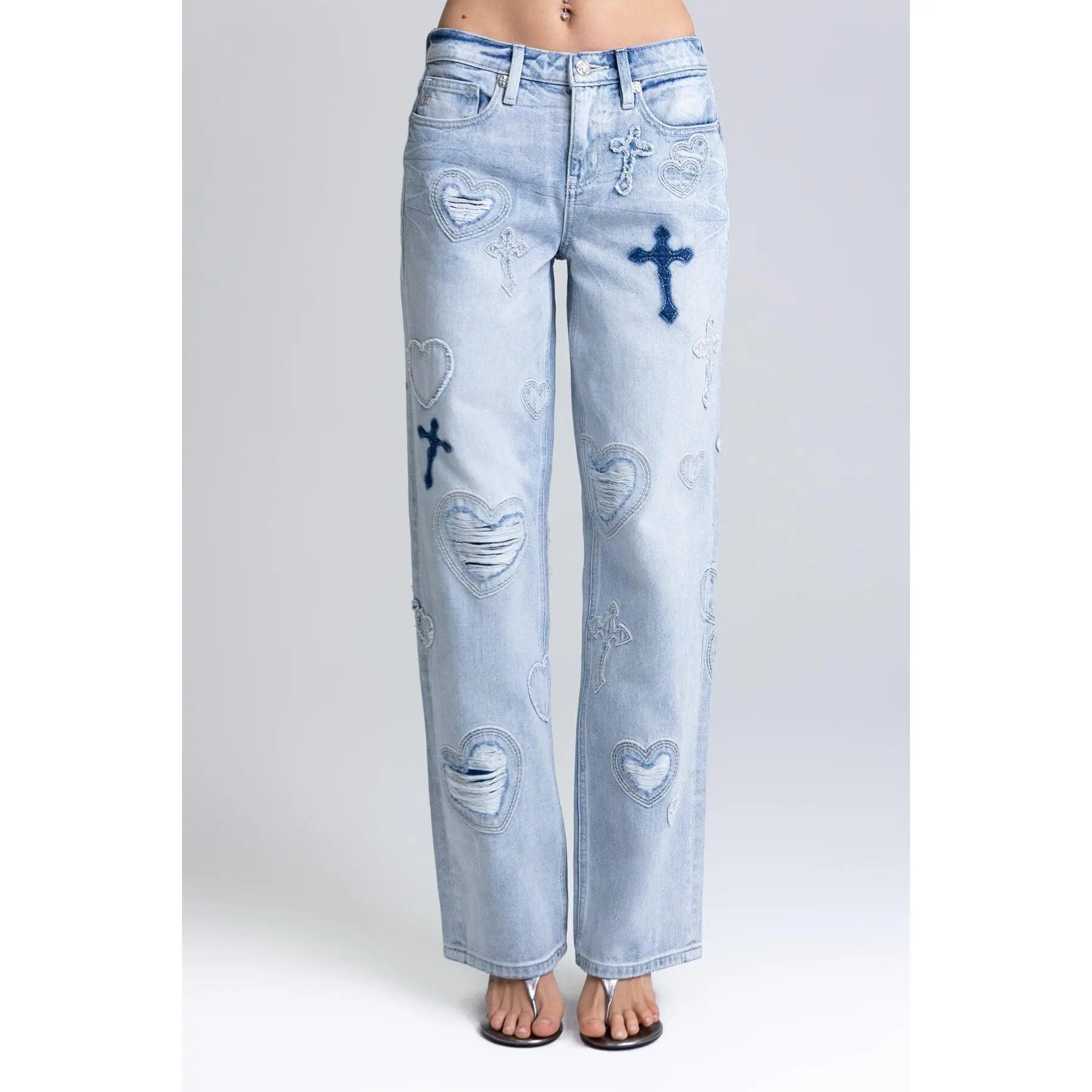 Aryanna Heart Cross Slim Wide