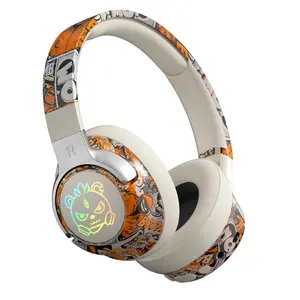 Graffiti Cool LED Light Wireless Headphone, Foldable Bluetooth Headphones For Gaming, For PC/IOS/Computers Electronics Audio Headphone