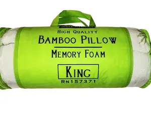 Bella Collection MEMORY FOAM BAMBOO Pillows King Size RN157371 High Quality Bamboo Material for Comfort and Natural Sleep Experience