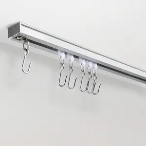 Inovaday Durable Curtain Hooks, Roller Hooks for Ceiling Curtain Track, Stainless Steel Rollers for Room Divider