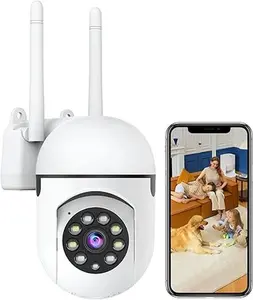 1080p Wireless Security Camera 2.4GHz Wi-Fi Only Color Night Vision AI Human Detection PIR Motion Detection 2-Way Talk Outdoor Surveillance Bullet Cam No Solar Panel Included 1 Pack