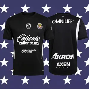 24 25 Mexico LIGA MX Chivas de Guadalajara Goalkeeper Away Short Sleeve Soccer Jersey Black