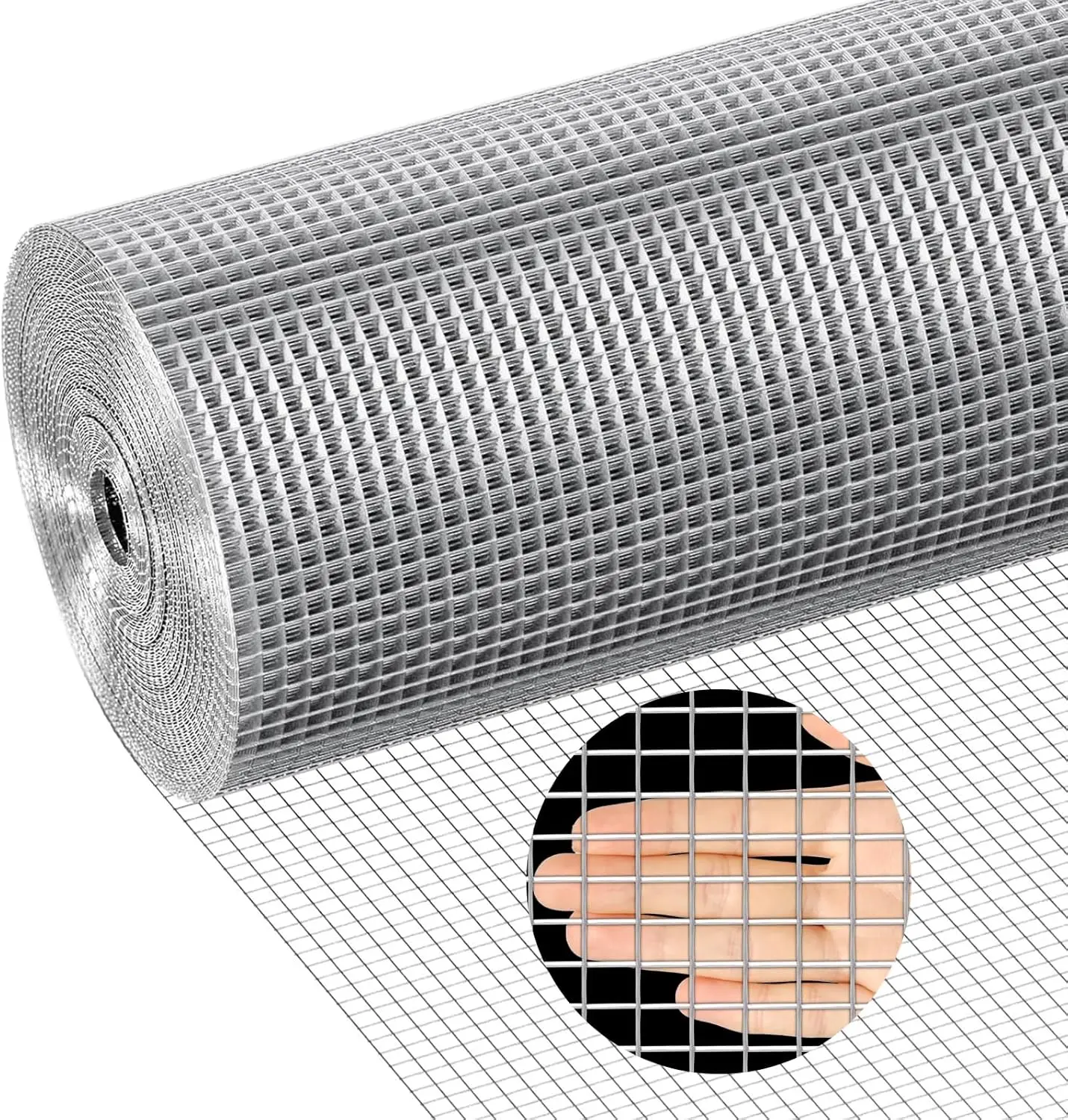 304 Stainless Steel Welded Wire Mesh, 1/2 Inch Hardware Cloth with Anti-Rust, Flexible & Cutable Features, Home Garden Partitions for Poultry Containment & Support (15.7in x 9.6ft), Anti- And Anti-Rust