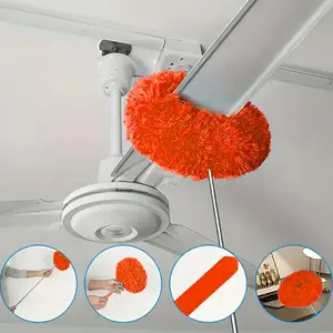 Ceiling Fan Duster, Removable Washable Microfiber Dust Buster, Multifunctional Household Cleaning Tool, Reusable Housekeeping Essentials for Home Cleaning
