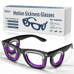 Anti-Motion Sickness Glasses with Built-In Batteries - Ultra-Light Ergonomic, Eye Care Casual Accessory for Adults, Car Travel Nausea Relief, Portable Audio-Video Accessory with Storage Box