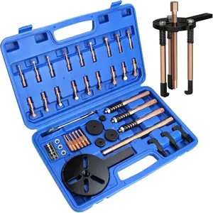 Bearing Puller Separator Removal Disassembly Gear Puller with Inner Hole 3-jaw Hooks & 6 Sizes Steel Inner Hole Extractor