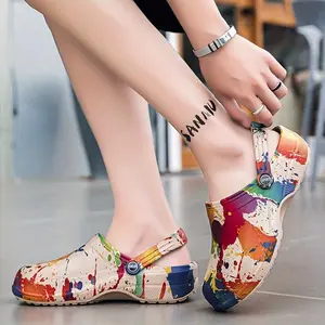 Women'sLightweightEVAClogs,BreathableMuleswithSoftSole,DurableandWashable,SoftSole,Durable,WashableSlippersFootwearShoeGirlFlatNailInsolesBlack