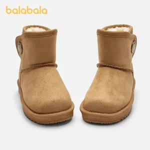 Balabala Kids Snow Boots Waterproof Warm Winter Boots for Boys and Girls with Magic Velcro Strap Closure and Anti-Slip Serrated Sole