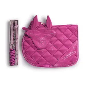 SPARK REBEL — Jumping Collection     Saddle pad & ear bonnet & horse halter & lead rope in gift box