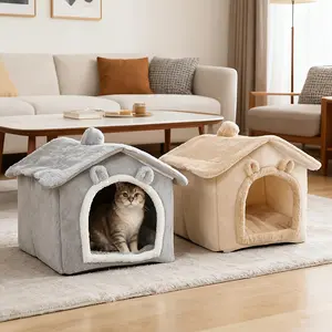Cute Ear Shaped Cat Bed, Comfortable Warm Pet House, Removable Washable Cat Villa, Easy Install Small Dog Bed, High Rebound Material