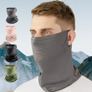Summer Sun Protection Neck Warmer Ice Silk Multi-Functional Magic Headscarf for Hiking Mountaineering Cycling Outdoor High Elastic Face Mask