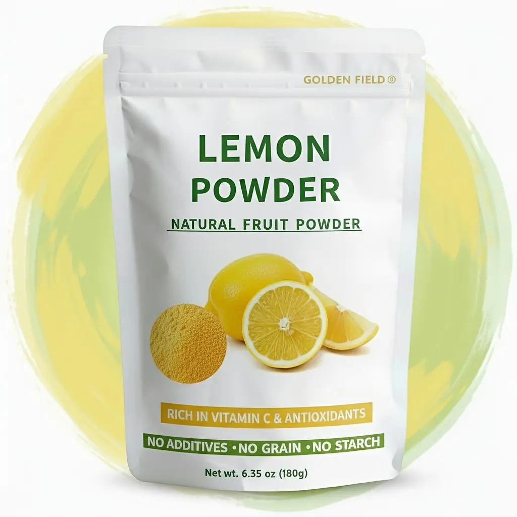 Upgraded Premium Lemon Powder 6.35oz, Zesty Citrus Fruit Powder, Freeze-Dried for Baking, Beverages & Marinades