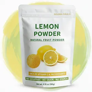 Upgraded Premium Lemon Powder 6.35oz, Zesty Citrus Fruit Powder, Freeze-Dried for Baking, Beverages & Marinades