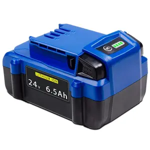 6.5Ah Battery Replacement for Kobalt 24V Battery KB524-03 KB424-03 KB224-03 24Volt Lithium Ion Batteries